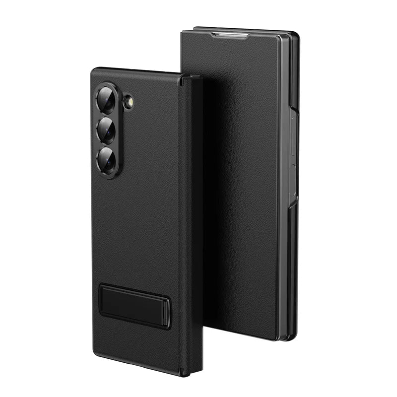 Samsung Galaxy Z Fold 6 Luxury Leather Magnetic Kickstand Case