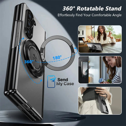 Galaxy Z Fold Magnetic Armor Case with 360° Rotating Stand