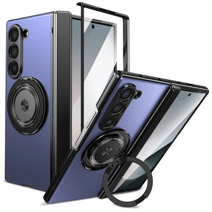 Galaxy Z Fold Magnetic Armor Case with 360° Rotating Stand