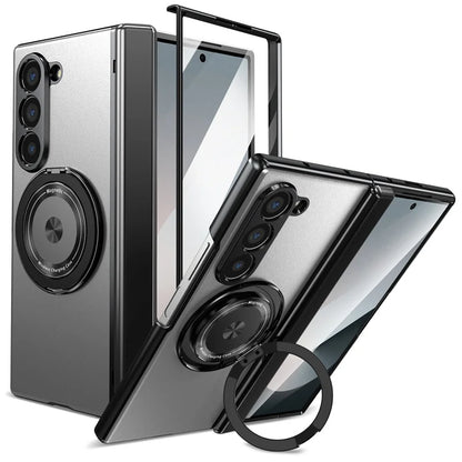Galaxy Z Fold Magnetic Armor Case with 360° Rotating Stand