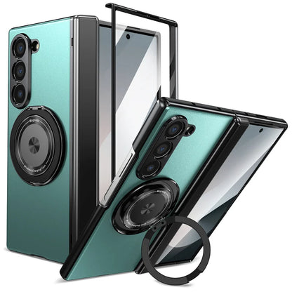 Galaxy Z Fold Magnetic Armor Case with 360° Rotating Stand