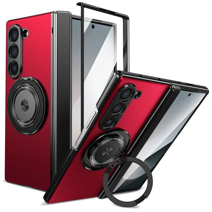 Galaxy Z Fold Magnetic Armor Case with 360° Rotating Stand