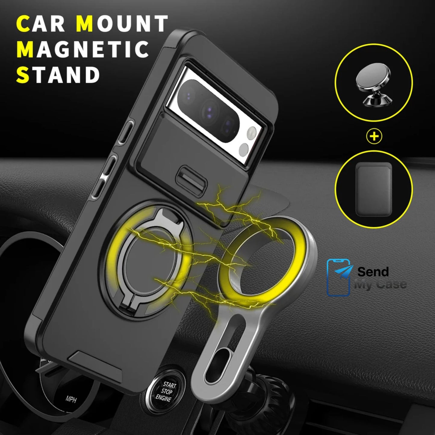 Google Pixel 10 Pro XL Magnetic Armor Kickstand Case