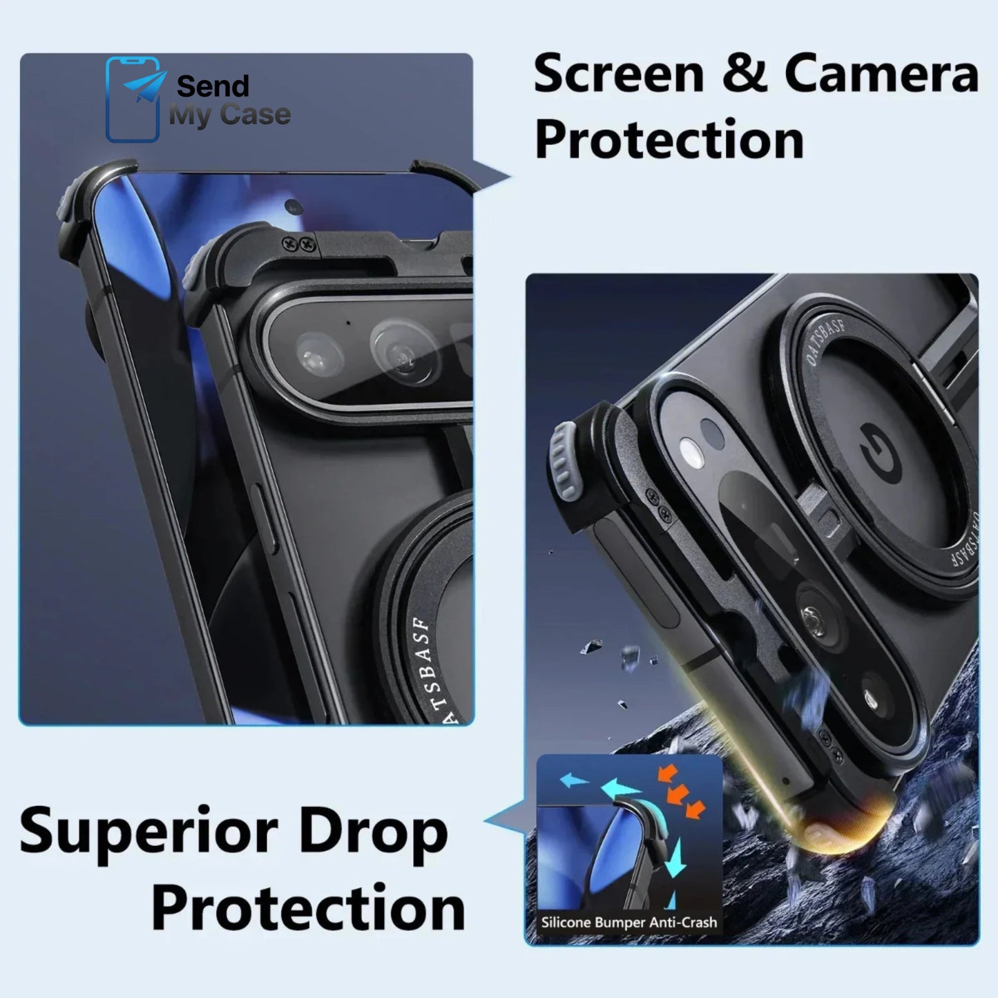 Google Pixel 10 Pro XL Shockproof Magnetic Ring Stand Case