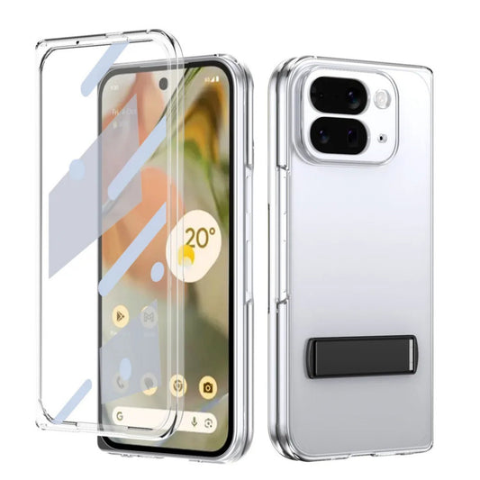 Google Pixel 10 Pro Fold Clear Kickstand Case with Alloy Bracket