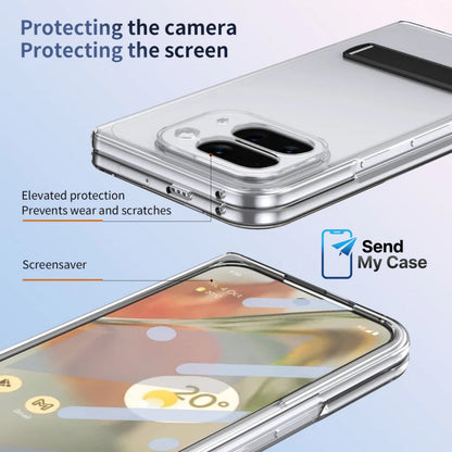 Google Pixel 10 Pro Fold Clear Kickstand Case with Alloy Bracket