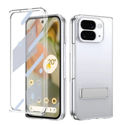 Google Pixel 10 Pro Fold Clear Kickstand Case with Alloy Bracket
