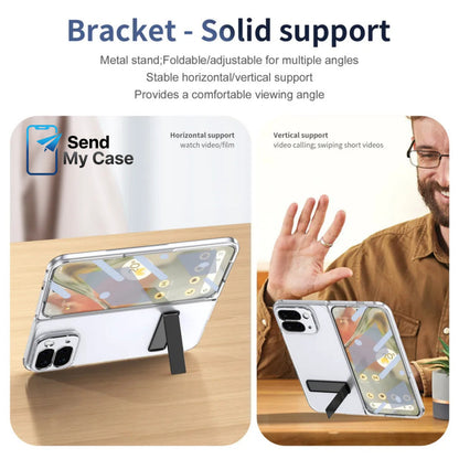 Google Pixel 10 Pro Fold Clear Kickstand Case with Alloy Bracket