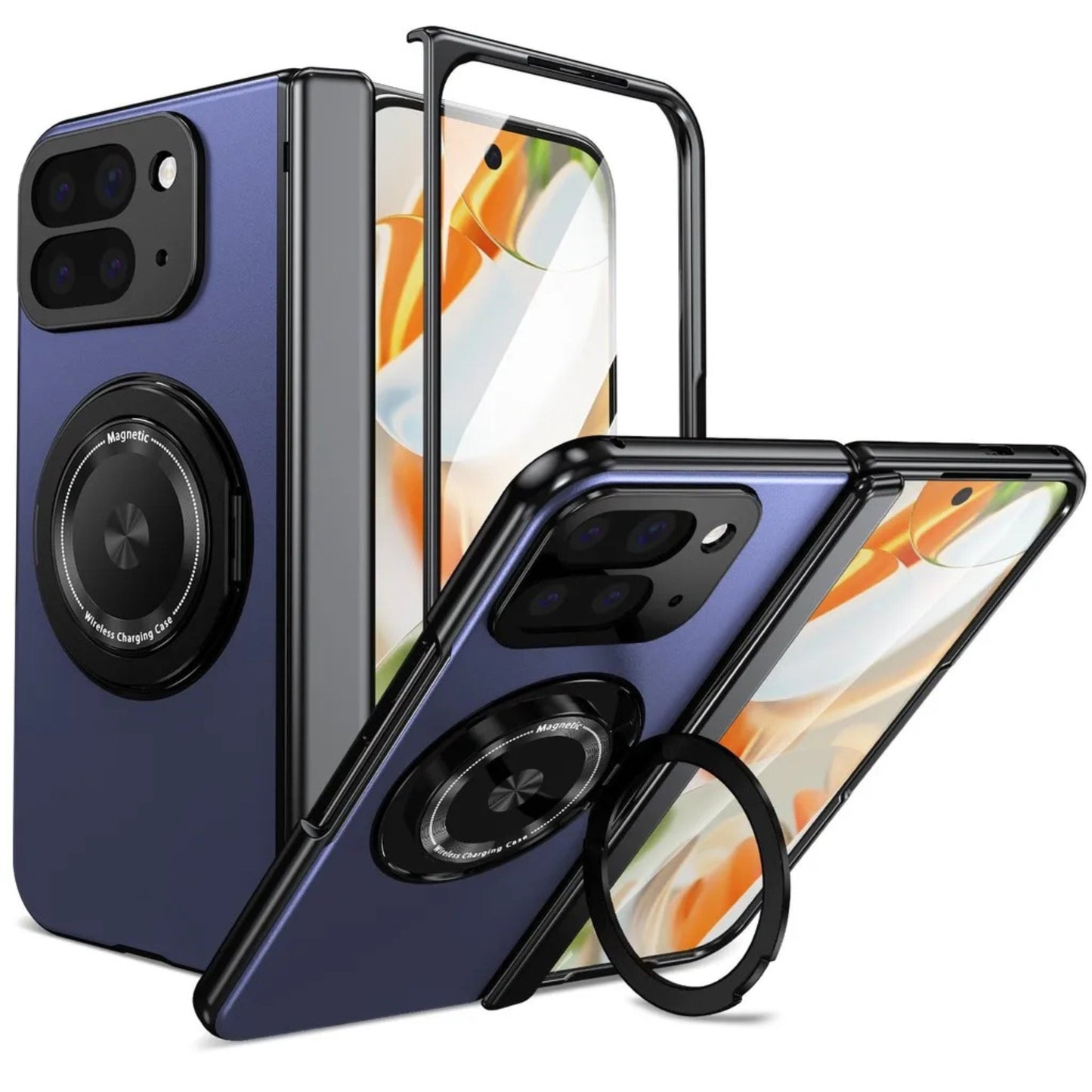 Google Pixel 10 Pro Fold Magnetic Ring Stand Case (360° Rotatable)