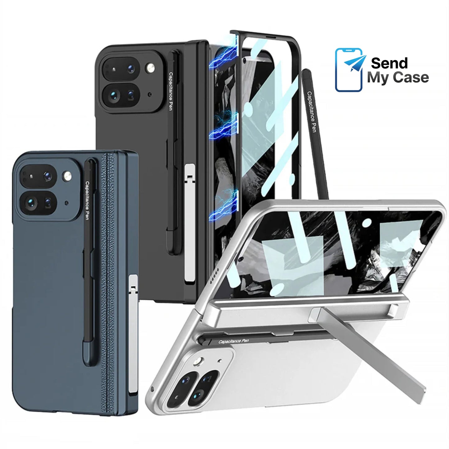 Pixel Fold Pro XL Magnetic Hinge Guard Case with Stylus & Kickstand