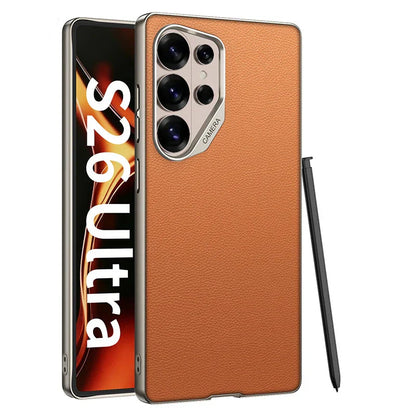 Samsung Galaxy S26 Ultra Vegan Leather Camera Frame Case