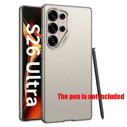 Samsung Galaxy S26 Ultra Vegan Leather Camera Frame Case