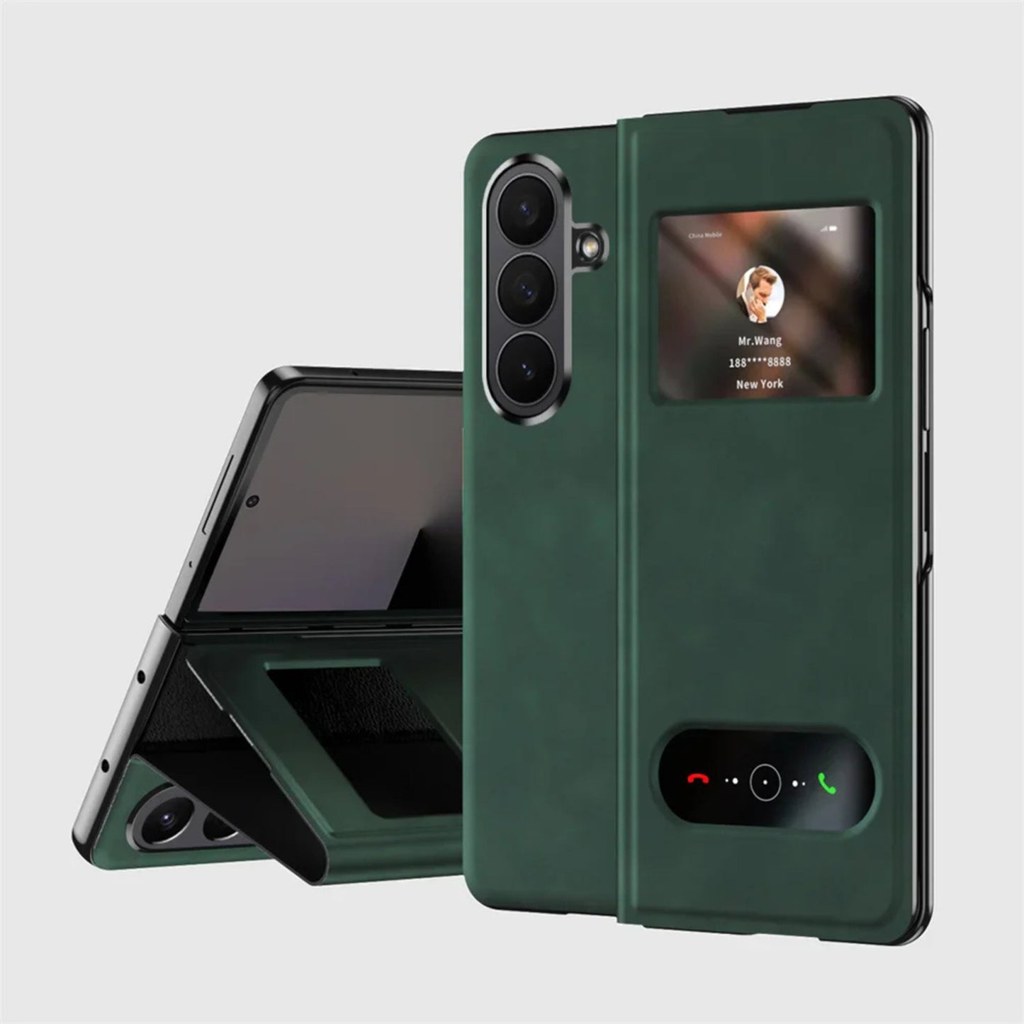 Samsung Galaxy Z Fold 7 Magnetic Leather Smart View Case