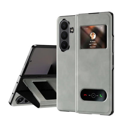 Samsung Galaxy Z Fold 7 Magnetic Leather Smart View Case