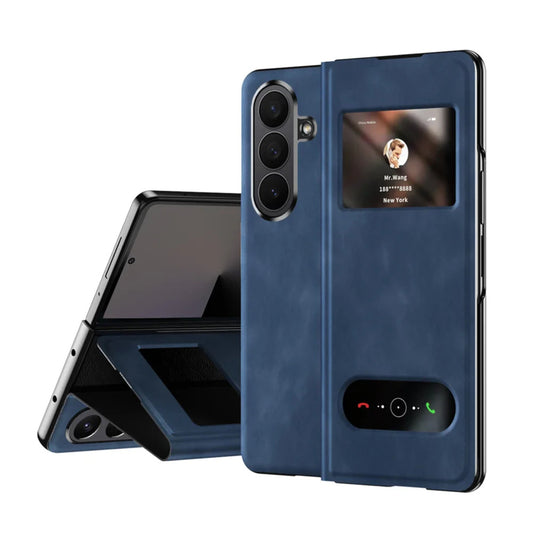 Samsung Galaxy Z Fold 7 Magnetic Leather Smart View Case