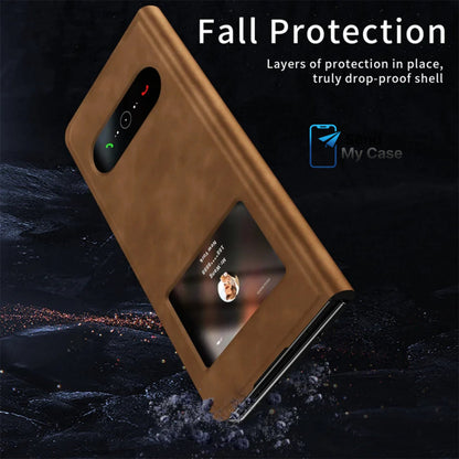 Samsung Galaxy Z Fold 7 Magnetic Leather Smart View Case