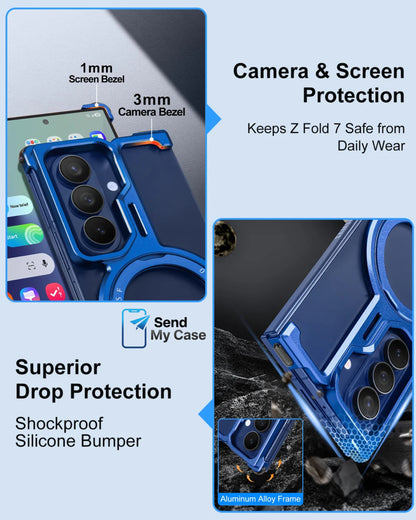 Samsung Galaxy Z Fold 7 MagSafe Ring Kickstand Armor Case
