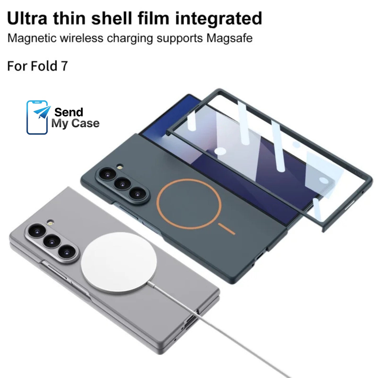 Samsung Galaxy Z Fold 7 Ultra Slim MagSafe Case with Tempered Glass