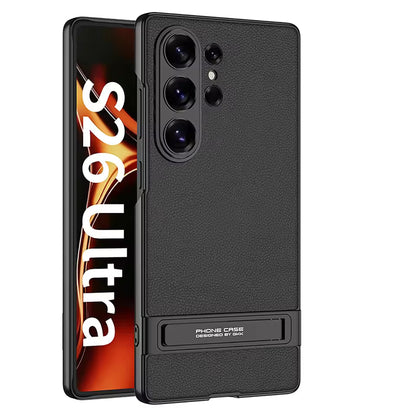 Samsung S26 Ultra Leather Kickstand Case