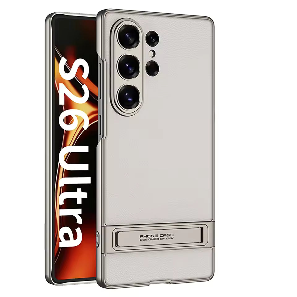 Samsung S26 Ultra Leather Kickstand Case