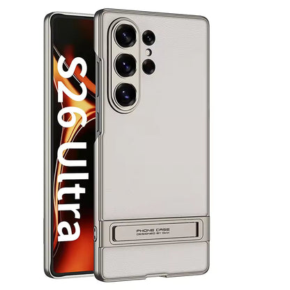 Samsung S26 Ultra Leather Kickstand Case