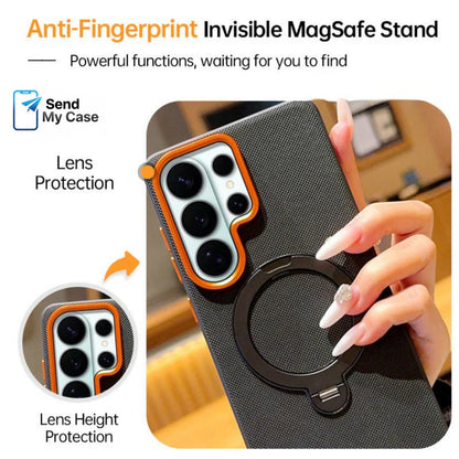 Samsung S26 Ultra Magnetic Leather Stand Case