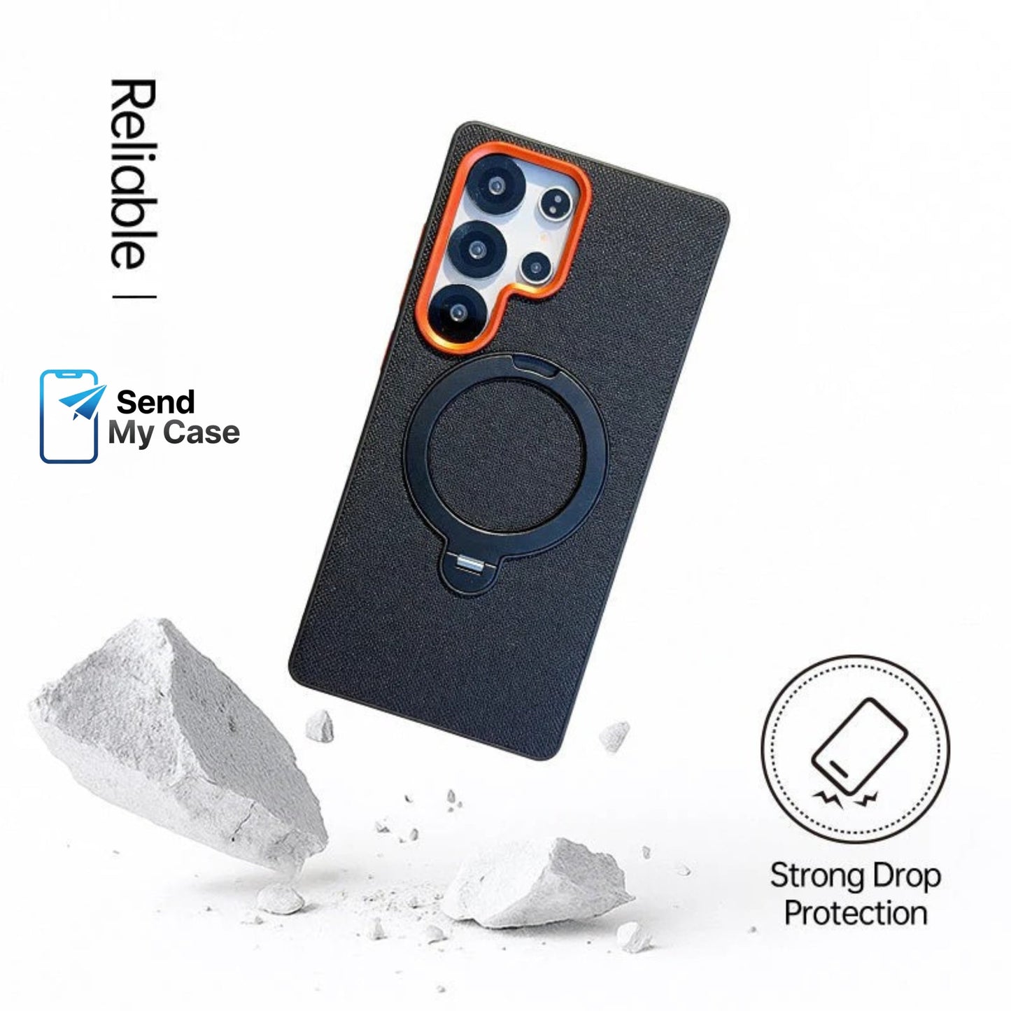 Samsung S26 Ultra Magnetic Leather Stand Case