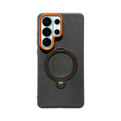 Samsung S26 Ultra Magnetic Leather Stand Case