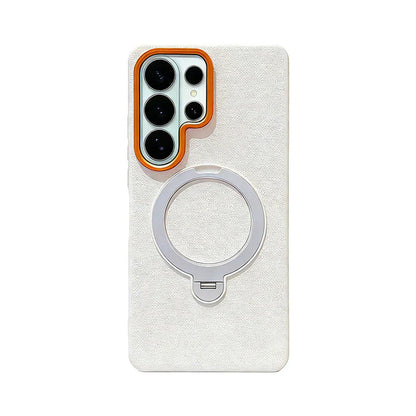 Samsung S26 Ultra Magnetic Leather Stand Case