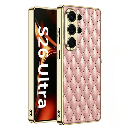 Samsung Galaxy S26 Ultra Leather Luxury Case – Slim Quilted Protective Cover