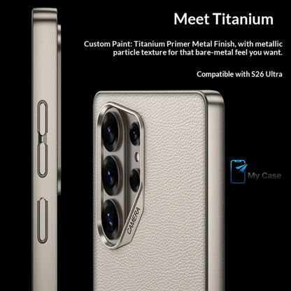 Samsung Galaxy S26 Ultra Vegan Leather Camera Frame Case