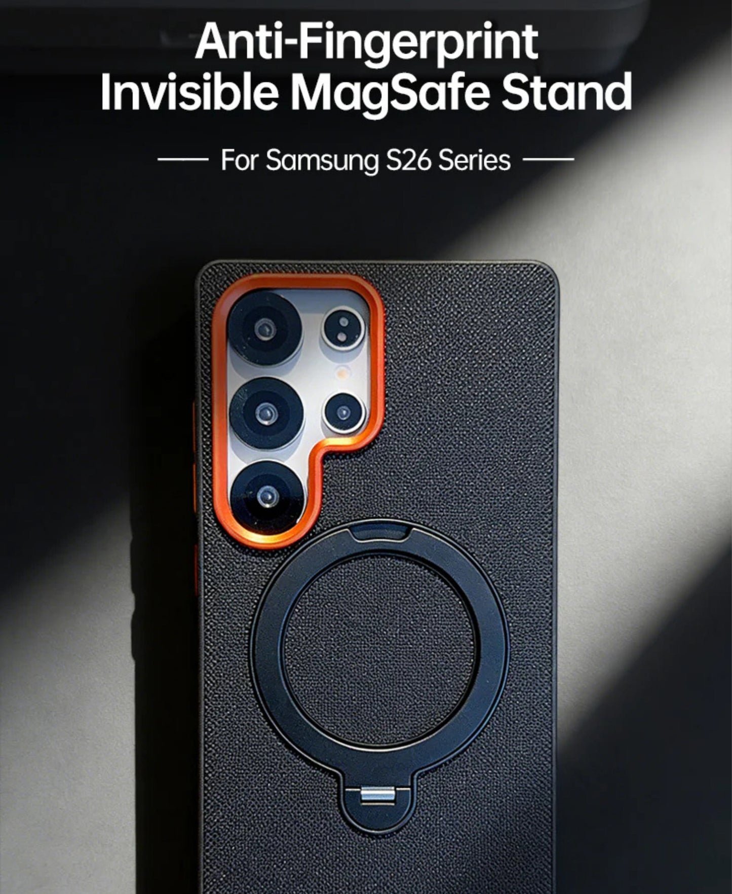 Samsung S26 Ultra Magnetic Leather Stand Case