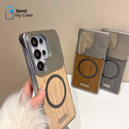 Samsung Galaxy S26 Ultra MagSafe Wood Grain Case – Slim Magnetic Cover