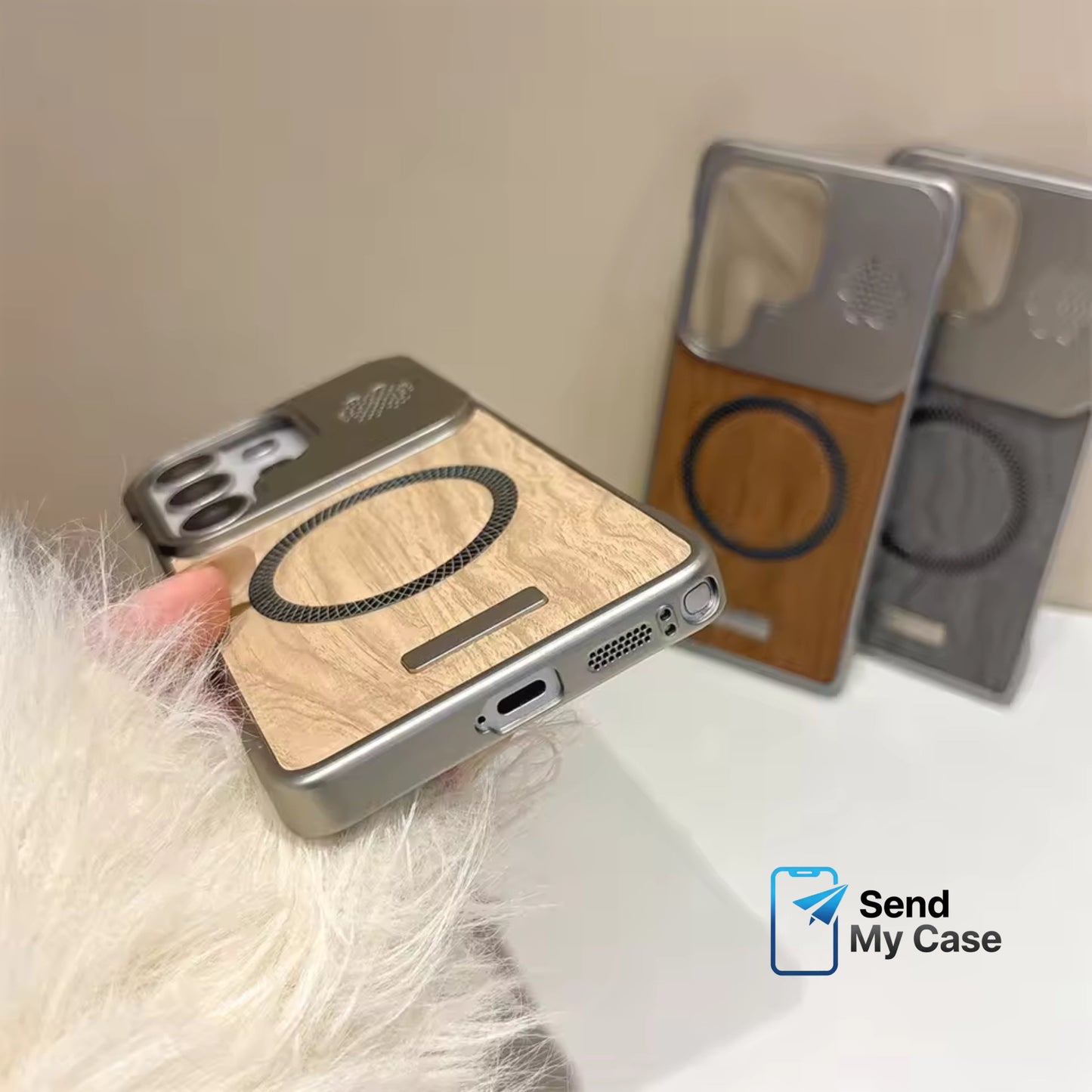 Samsung Galaxy S26 Ultra MagSafe Wood Grain Case – Slim Magnetic Cover