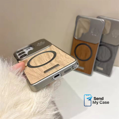 Samsung Galaxy S26 Ultra MagSafe Wood Grain Case – Slim Magnetic Cover