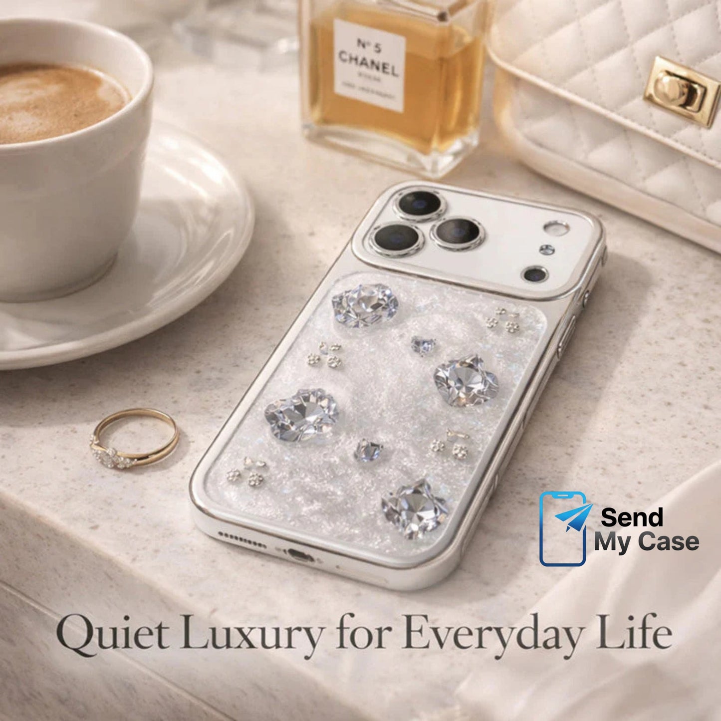 iPhone 17 Pro Max Crystal Luxury Case – Diamond Sparkle Edition