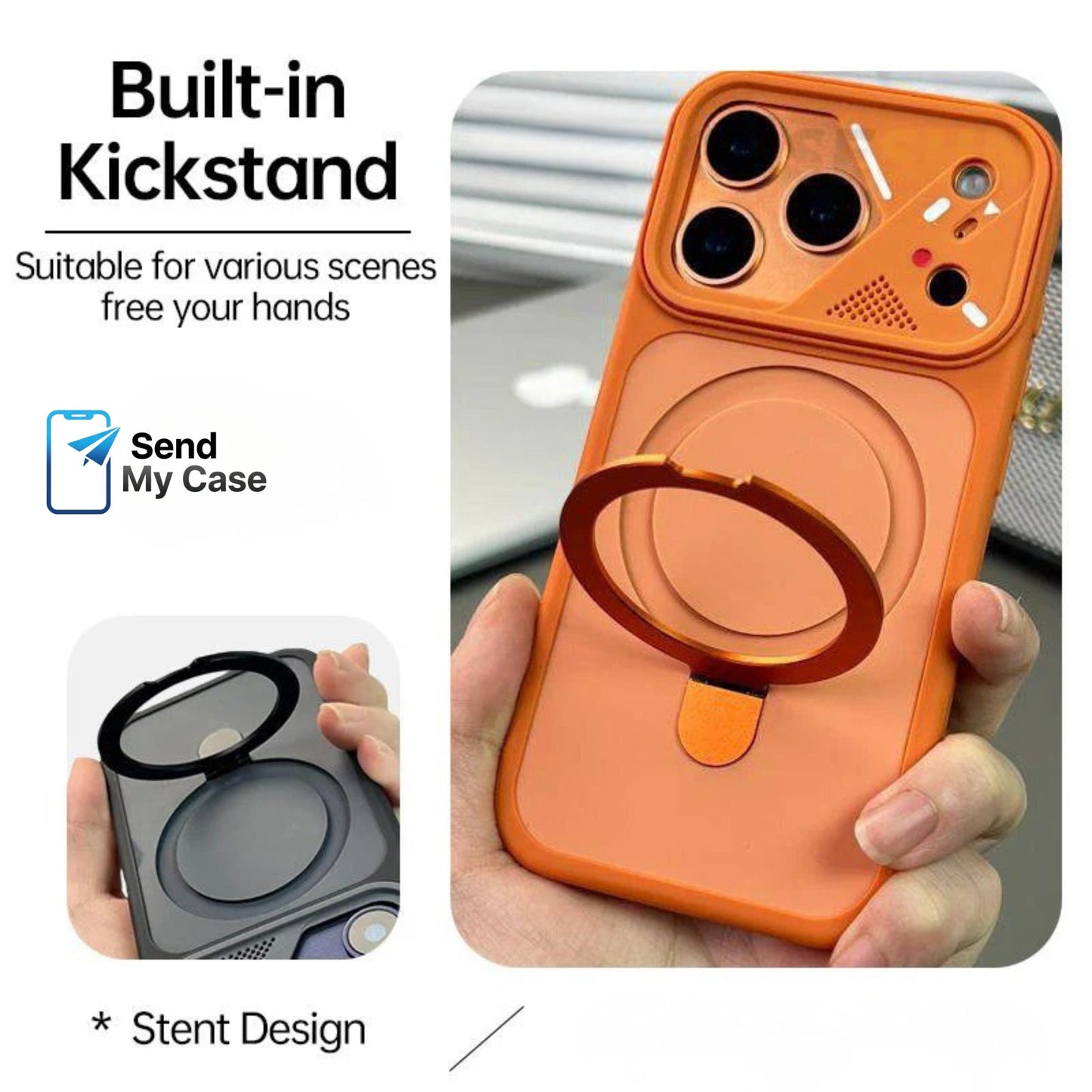 iPhone 17 Pro Max MagSafe Kickstand Camera Frame Case