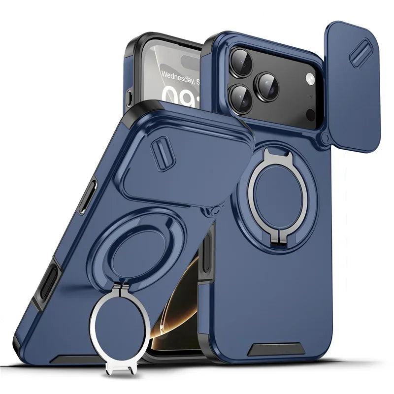 iPhone 17 Pro Max Magnetic Ring Kickstand Case
