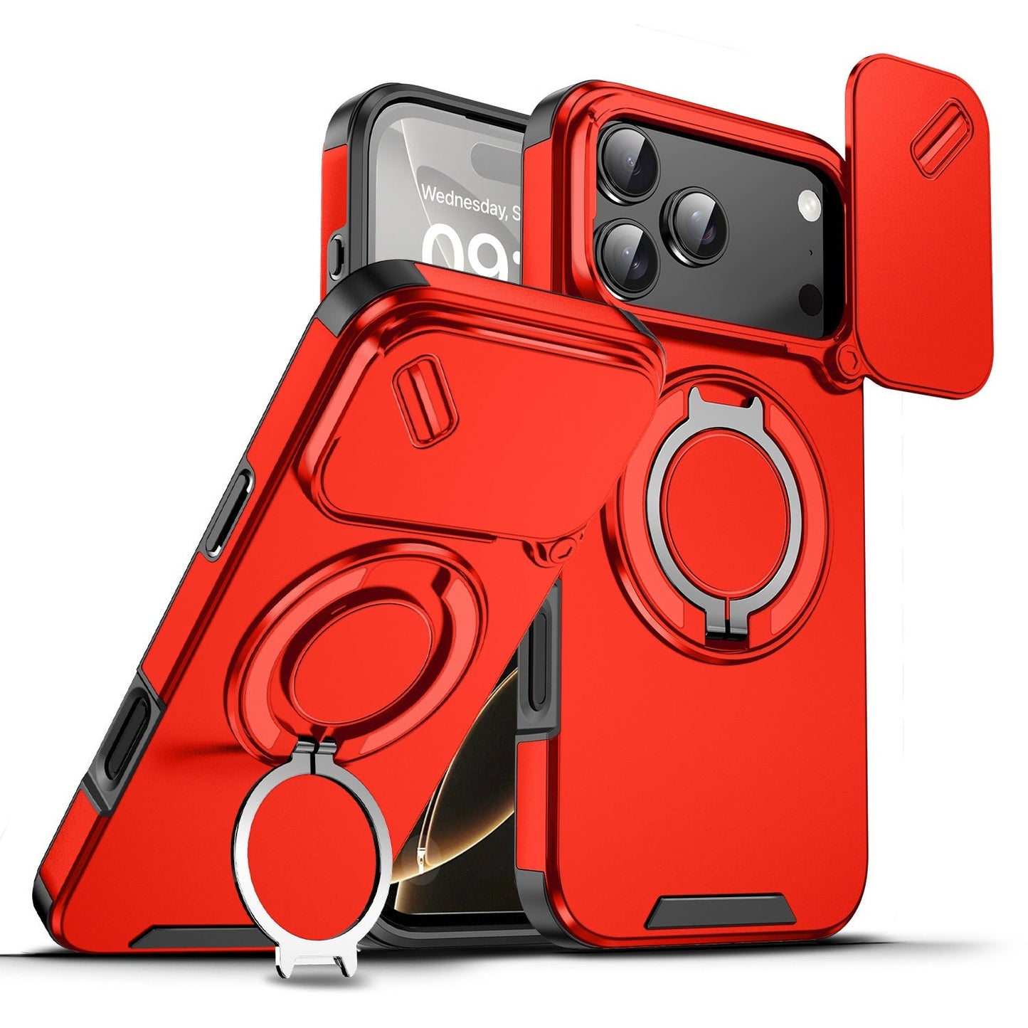 iPhone 17 Pro Max Magnetic Ring Kickstand Case