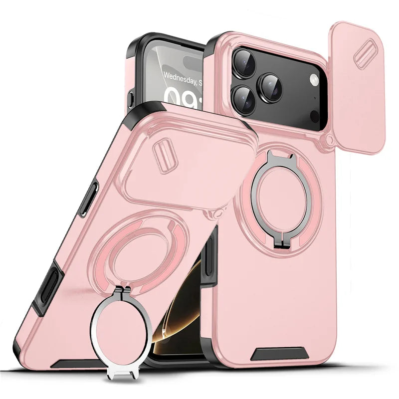 iPhone 17 Pro Max Magnetic Ring Kickstand Case