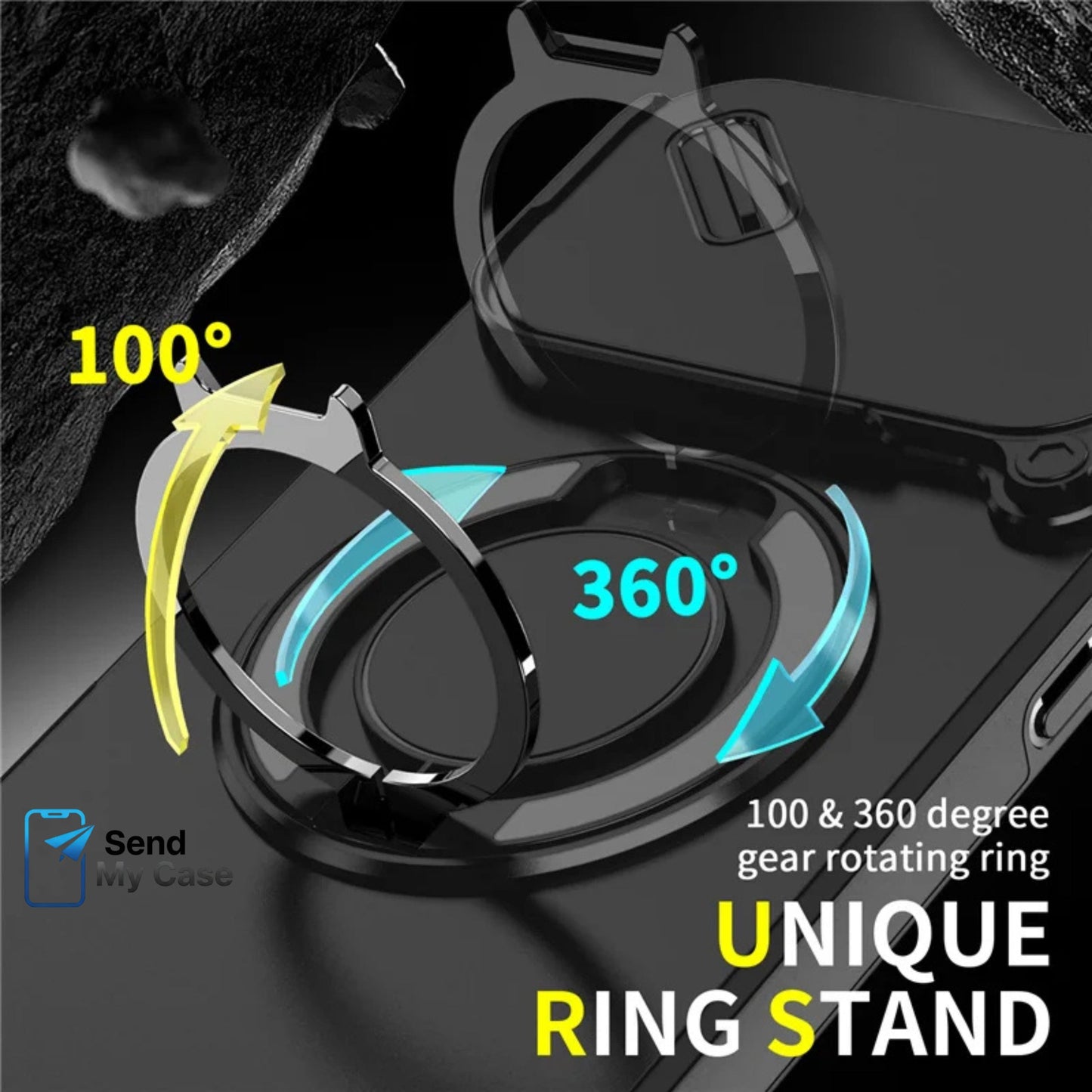 iPhone 17 Pro Max Magnetic Ring Kickstand Case