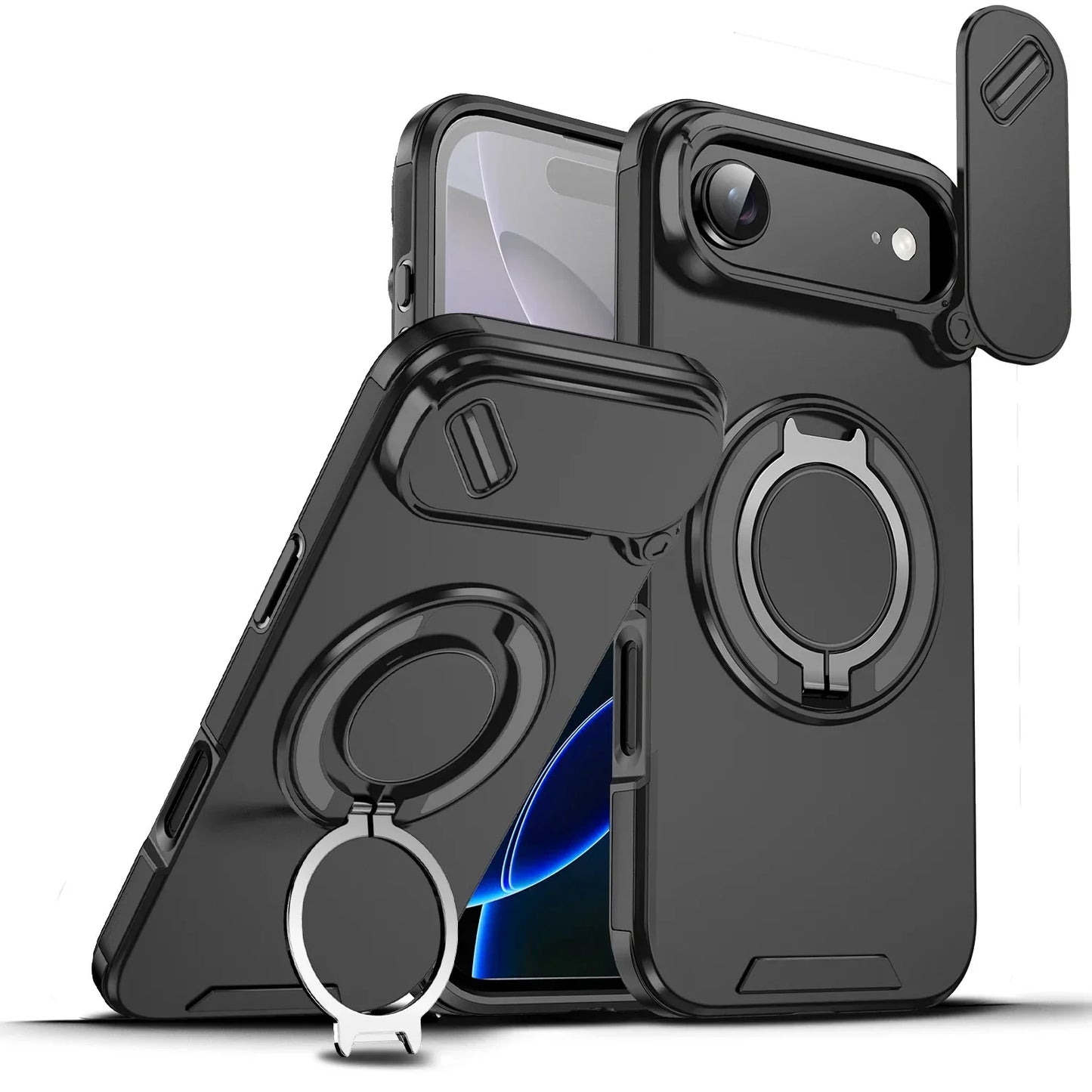 iPhone 17 Pro Max Magnetic Ring Kickstand Case