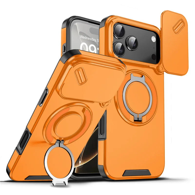 iPhone 17 Pro Max Magnetic Ring Kickstand Case