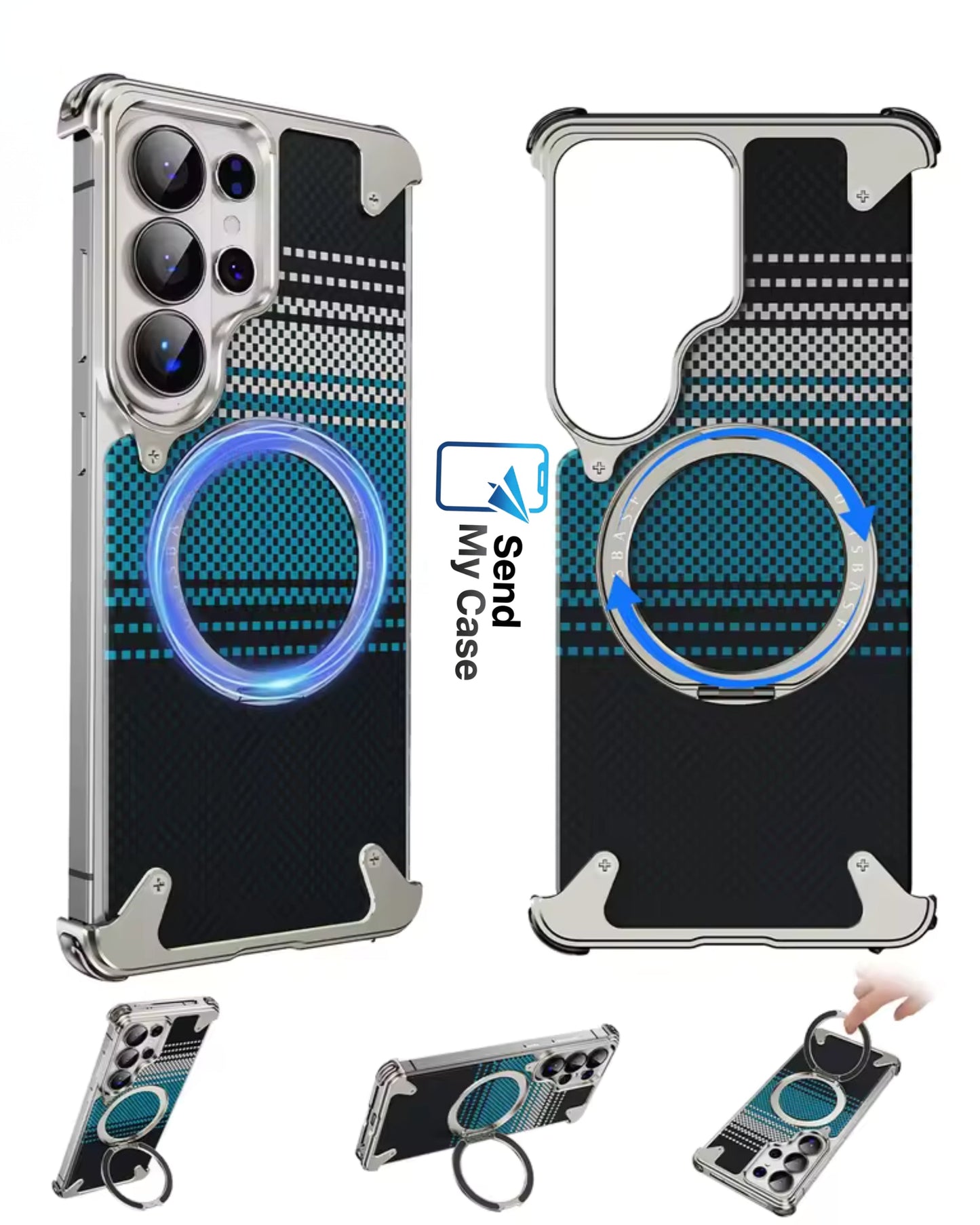 Samsung Galaxy S26 Ultra MagSafe Kickstand Case with 360° Magnetic Ring