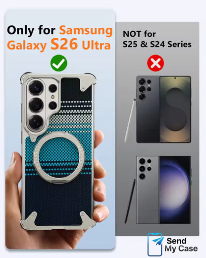 Samsung Galaxy S26 Ultra MagSafe Kickstand Case with 360° Magnetic Ring