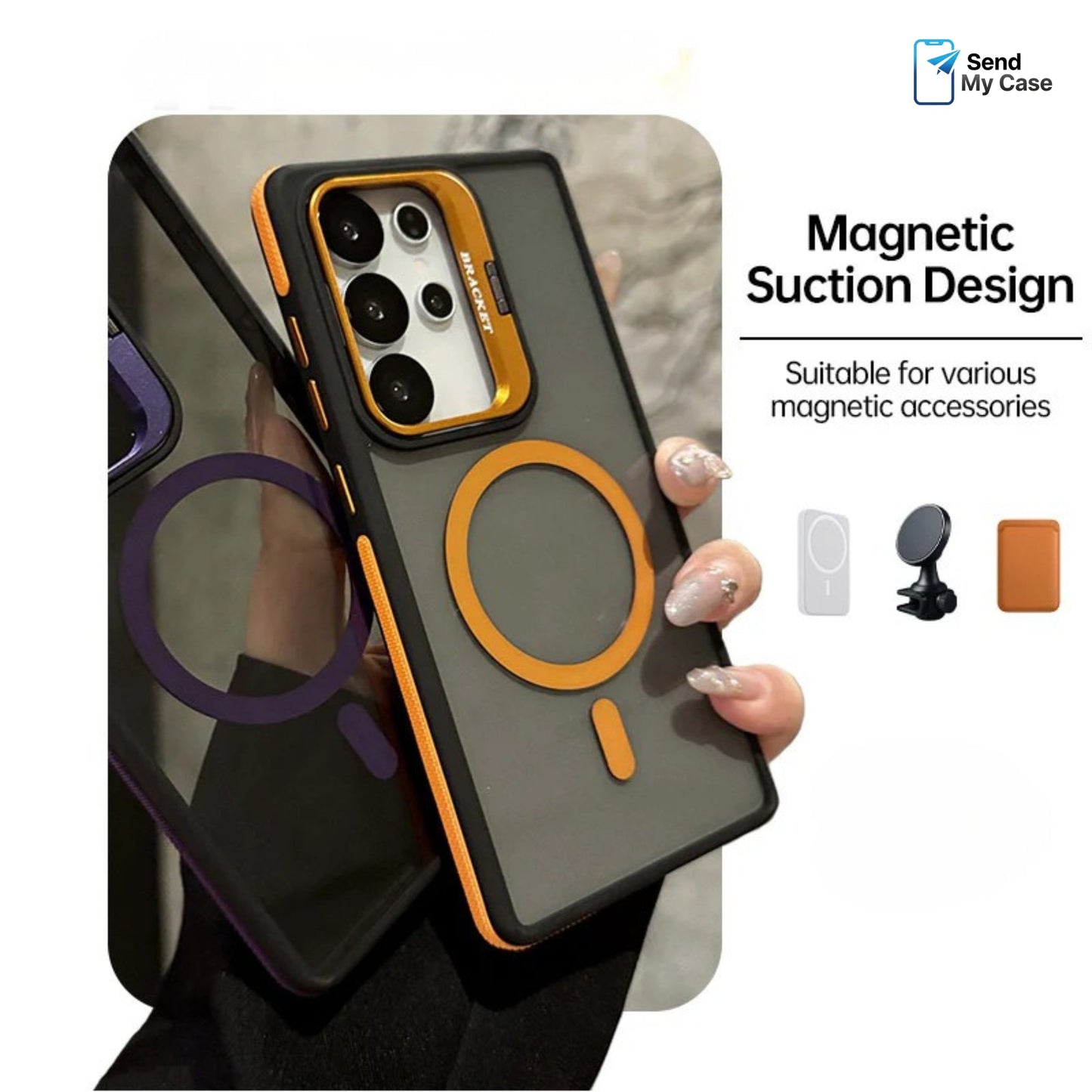 Galaxy S26 Ultra Magnetic Camera Ring Stand Case