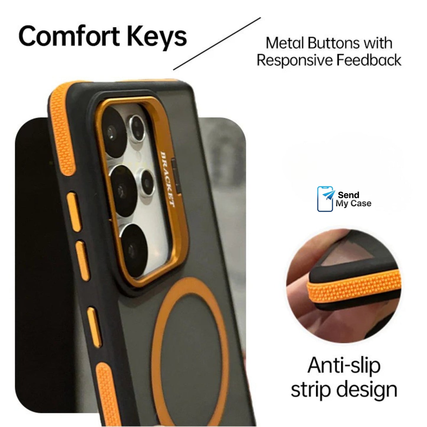 Galaxy S26 Ultra Magnetic Camera Ring Stand Case