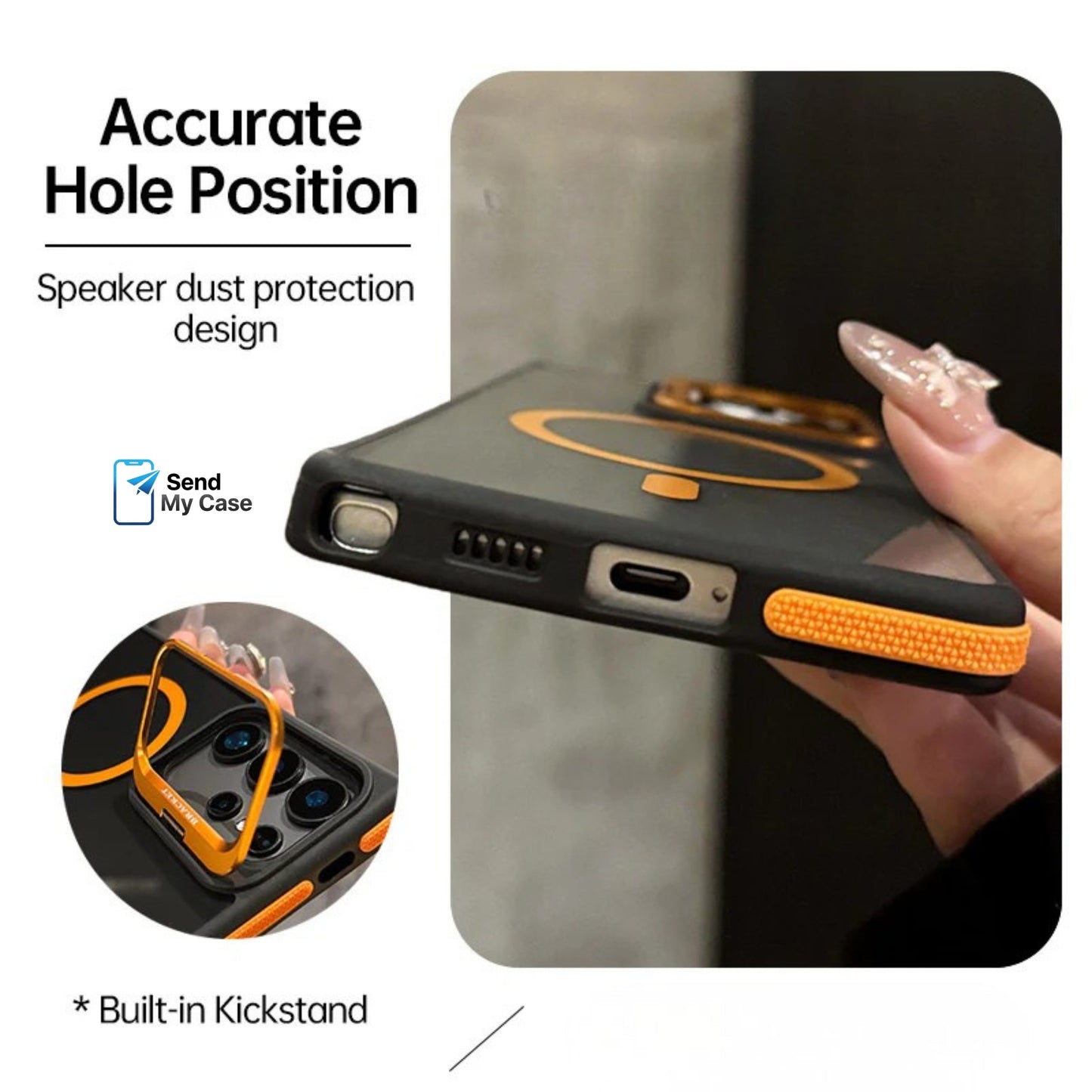 Galaxy S26 Ultra Magnetic Camera Ring Stand Case