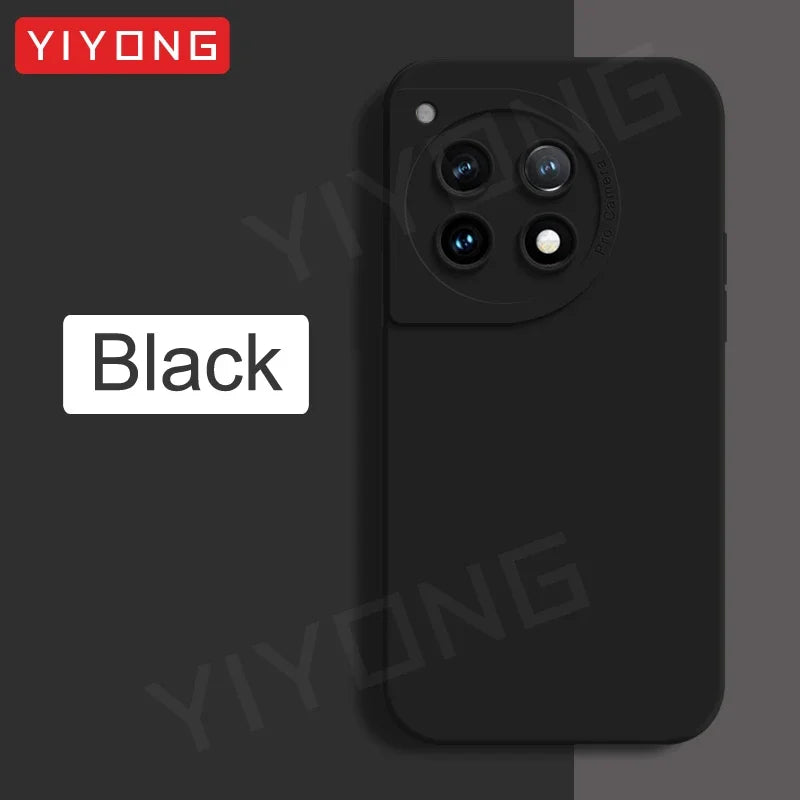 YIYONG Square Liquid Silicone Soft Cover for OnePlus 12, 12R, 11, 11R - Protective Phone Case