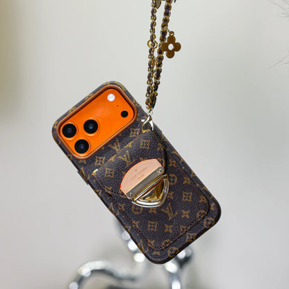 iPhone 17 Pro Max Luxury Scarf Charm Strap Case